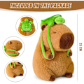 Miniatyrbilde 2 av 7: Capybara Plysjleker, Søt Capybara Plysj, Simulering Capybara Plysj med Skilpaddepute, Søte Capybara Plysjdukker, Plysj for
