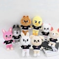 Miniatyrbillede 4 af 5: 8 STK Skzoo Plysdyr Stray Kids Plyslegetøj Sæt 20 cm Søde Udstoppede Dyr Legetøj Stray Kids Ideer til