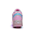Pikkukuva 3 / 5: Uudet LED-valolliset rullakengät, kaksoispyörät, USB-ladattavat luistinkengät H Pink 35