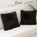 Miniatyrbilde 1 av 5: 1 stk. Shaggy Fluffy Putetrekk Putevar Myk Pels Plysj 45x45cm black