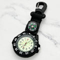 Miniatyrbild 5 av 5: Fickur Multifunktionell Självlysande Quartz Urverk Digital Display Exakt Kompass Rund Urtavla Po Blue