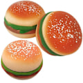 Miniatyrbillede 3 af 3: 3 stk. Hamburger Stræk Legetøj Sjov Hamburger Formet Dekompressions Legetøj Burger Formet Klemme Legetøj