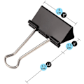 Miniatyrbillede 3 af 5: 10 stk. Ekstra store papirclips 5 cm bredde til kontor, 10 stk. Ekstra store papirclips 5 cm bredde til kontor
