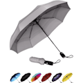 Miniatyrbillede 1 af 7: Repel Paraply Vindtætte Rejseparaplyer til Regn - Nem Automatisk Åbning og Lukning, Holdbar & Kompakt Paraply, Stærk Glasfiberramme Gray
