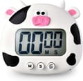 Digital Kökstimer LCD-Display Magnetisk Nedräkning Stoppur Timer, Kök Matlagning Nedräkningstimer Barn Timer White