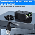 Miniatyrbild 3 av 5: RJ45 Ethernet Splitter Adapter, Aoaizue 1 till 3 portar [3 enheter samtidigt nätverk] RJ45 Nätverksförlängning 100Mbps Internethastighet 8P8C