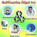 Miniatyrbild 5 av 5: 3 st Fidget Ring Leksaker, Färgglada Fidget Ring Leksaker, Perfekt för Att Lindra Ångest, för Pojkar/Flickor/Vuxna (3PC-Svart)