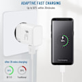 Pikkukuva 2 / 5: 2 kpl pikalaturi, 1,5 m kaapeli, yhteensopiva Samsung Galaxy S22 S21 S20 S8 S10 S9 Plus Note 7 8 9 10 A53 LG, HTC kanssa 2-pack/white