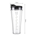 Miniatyrbillede 5 af 5: Reservedele til Ninja blender SS101 24 Oz blandekop med lækagesikre låg Tyndt bunddesign BPA-fri blandekop til SS100 SS101 SS300 SS351 SS4