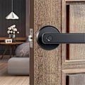 Miniatyrbillede 2 af 5: Smart Fingeraftryk Dørlås Kode Elektronisk Lås Oplåsning Indgangsdør Håndtag Lås til Soveværelse Hjem