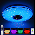Miniatyrbilde 1 av 5: LED Taklampe Dimbar RGB Fargeendring Med Bluetooth-høyttaler, LED Lampe For Kjøkken, Barnerom, Soverom, Stue
