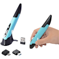 Miniatyrbillede 1 af 5: 2,4 GHz trådløs mus med bærbar computer, ergonomisk justerbar DPI-skralde, med adaptere (blå)