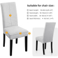 Miniatyrbilde 5 av 5: 4-pakning stoltrekk, elastisk, avtagbar, vaskbar, til spisestueblader Leaves-light Gray 6