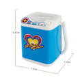 Miniatyrbilde 5 av 5: Mini Sminkekost Rensemaskin Simulering Automatisk Rengjøring Vaskemaskin for Svamp og Pudderpuff Leke Blue