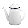 Miniatyrbillede 5 af 5: Emalje Kaffekande 1.1L Kaffekedel Holdbar Tyk Vand Mælk Varmer Komfur Tekande Vandkedel til Hjem Udendørs Te Kaffe White