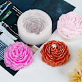 Miniatyrbild 2 av 5: DIY Stor Pion Blomma Ljus Silikonform Ljustillverkning Hantverk Bakformar