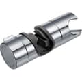 Udskiftelig håndbruserholder, brusehovedholder, 18-25 mm justerbar diameter, krom ABS (sølv)
