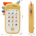 Miniatyrbild 6 av 6: Musikaliska leksaker för bebisar 6-12 månader, Mobilleksaker för 1-åringar, Leksakstelefon för flickor och pojkar, Elektronisk leksak för att lära sig prata, Present till 1-årig bebis
