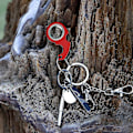 Miniatyrbillede 5 af 5: Nøglering Spinner Fidget Ring Legetøj, Nøgle Spinner, Spindende Nøglering, Fidget Nøglering, Sensorisk Legetøj Fidgets Squishy Legetøj Red