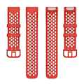 Miniatyrbillede 5 af 5: Blød silikone sportsudskiftningsurrem med åndbare huller til Fitbit Charge 6/5 Multicolor Style L