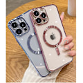 Miniatyrbilde 5 av 5: Magnetisk Etui For Iphone 16 Pro Max [Kompatibel Med MagSafe] Kamera Linsebeskytter Platering Luksus Deksel For Kvinner Menn Klar Myk Tpu Støtsikker