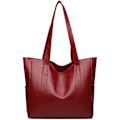 Miniatyrbillede 1 af 6: Dametasker, Damehåndtaske, Dame Crossbody Tasker, PU Læder, Dame Skuldertaske 01-rojo