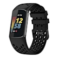Miniatyrbillede 3 af 5: Blød silikone sportsudskiftningsurrem med åndbare huller til Fitbit Charge 6/5 Multicolor Style A