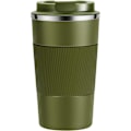 Miniatyrbild 1 av 4: Resanvändbar Termosmugg Kaffe Koppar Vakuumisolering Rostfritt Stål Flask för Varma Kalla Drycker Green 380ml