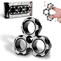 Miniatyrbild 1 av 5: 3 st Fidget Ring Leksaker, Färgglada Fidget Ring Leksaker, Perfekt för Att Lindra Ångest, för Pojkar/Flickor/Vuxna (3PC-Svart)