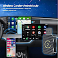 Miniatyrbilde 3 av 5: 2-i-1 Trådløs CarPlay Adapter Android Auto Trådløs Adapter Smart Mini Boks USB Dongle Plug and Play WiFi Rask Tilkobling