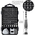 Miniatyrbild 6 av 7: Skruvmejselset - 122 i 1 Precisionsskruvmejselset, CRV Magnetisk Skruvmejselset med Magnetisk Matta - DIY Mini Skruvmejselset för Klocka