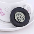 Miniatyrbillede 6 af 6: Mini LCD Skærm Rund Digital Termometer, Hygrometer Køleskab Fryser Udendørs Indendørs Temperaturmåler Tester