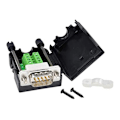 Miniatyrbilde 2 av 5: DB9 Lodefri Kobling RS232 D-SUB Seriell til 9-Pinners Port Terminal Hann Hunn Adapter med Kabinett (1