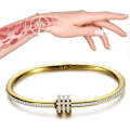 Miniatyrbillede 1 af 5: Titaniumion Osimium Armring, Lymfedrænage Armbånd, Magnetisk Terapi Armbånd Til Mænd & Kvinder dPG Gold 3pcs