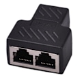 Miniatyrbilde 2 av 4: 1 til 2-veis RJ45 Hunn Splitter Adapter LAN Ethernet Nettverkskabel Kobling