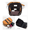 Miniatyrbillede 9 af 9: Brun PU Læder Rygsæk Dame Luksus Skuldertaske Kortholder Sæt Crossbody Taske Gave Brown