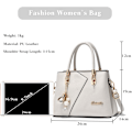 Miniatyrbilde 3 av 6: Dame Håndveske med Flere Lommer, Tote Bag med Topphåndtak, PU Lær Skulderveske, Crossbody Veske Beige