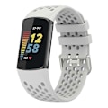 Miniatyrbillede 3 af 5: Blød Silikone Sports Udskiftningsurrem med Åndbare Huller til Fitbit Charge 6/5 Multicolor Style F