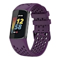 Miniatyrbillede 3 af 5: Blød silikone sportsudskiftningsurrem med åndbare huller til Fitbit Charge 6/5 Multicolor Style I