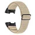 Miniatyrbild 2 av 3: Elastiskt klockarmband för Fitbit Charge 3/3 SE/4, justerbart armband med svart kontakt Apricot Style C Fitbit Charge 3