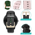 Miniatyrbilde 3 av 6: 18mm 20mm Armbånd for Garmin Venu Sq 2 Plus Vivoactive 4S Smartklokkearmbånd Venu 3S 2S Vivoactive 3 5 Erstatningsarmbånd Beige 18mm Width