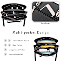 Miniatyrbilde 5 av 6: Dame Håndveske med Flere Lommer, Tote Bag med Topphåndtak, PU Lær Skulderveske, Crossbody Veske Beige