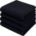6-pack Bomulls Våffelväv Köksdisktrasor, Ultra Mjuka Absorberande Snabbtorkande Diskhanddukar Black 34*73cm