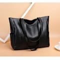 Miniatyrbilde 6 av 6: Totevesker for kvinner, Håndveske for kvinner, Crossbody-vesker for kvinner, PU-lær, Skulderveske for kvinner 01-negro