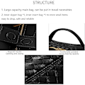 Miniatyrbild 6 av 6: Vävd damväska, Vävd väska med handtag, Vävd axelväska, Crossbody-väska Negro