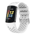 Miniatyrbillede 3 af 5: Blød silikone sportsudskiftningsurrem med åndbare huller til Fitbit Charge 6/5 Multicolor Style B