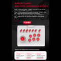 Miniatyrbillede 9 af 11: Konsol Rocker Kablet/Bluetooth-kompatibel/2.4G Tilslutning Spil Joystick Arkade Fighting Controller Type-C Interface