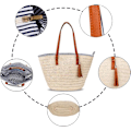 Miniatyrbild 4 av 5: Stråväska för damer, axelväska, sommar crossbody-väska, handvävd rottingstrandväska, bohemisk stil, lämplig för resor.