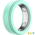 Hudvenlig silikone ringbeskytter til Oura Ring 5 Smart Ring teal S size (6-9)