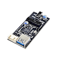 Miniatyrbild 2 av 5: Header 19Pin till Typ E + 19Pin Moderkort 1 till 2 Splitter USB 3.0 Hub USB Adapter Anslutning USB 19P
